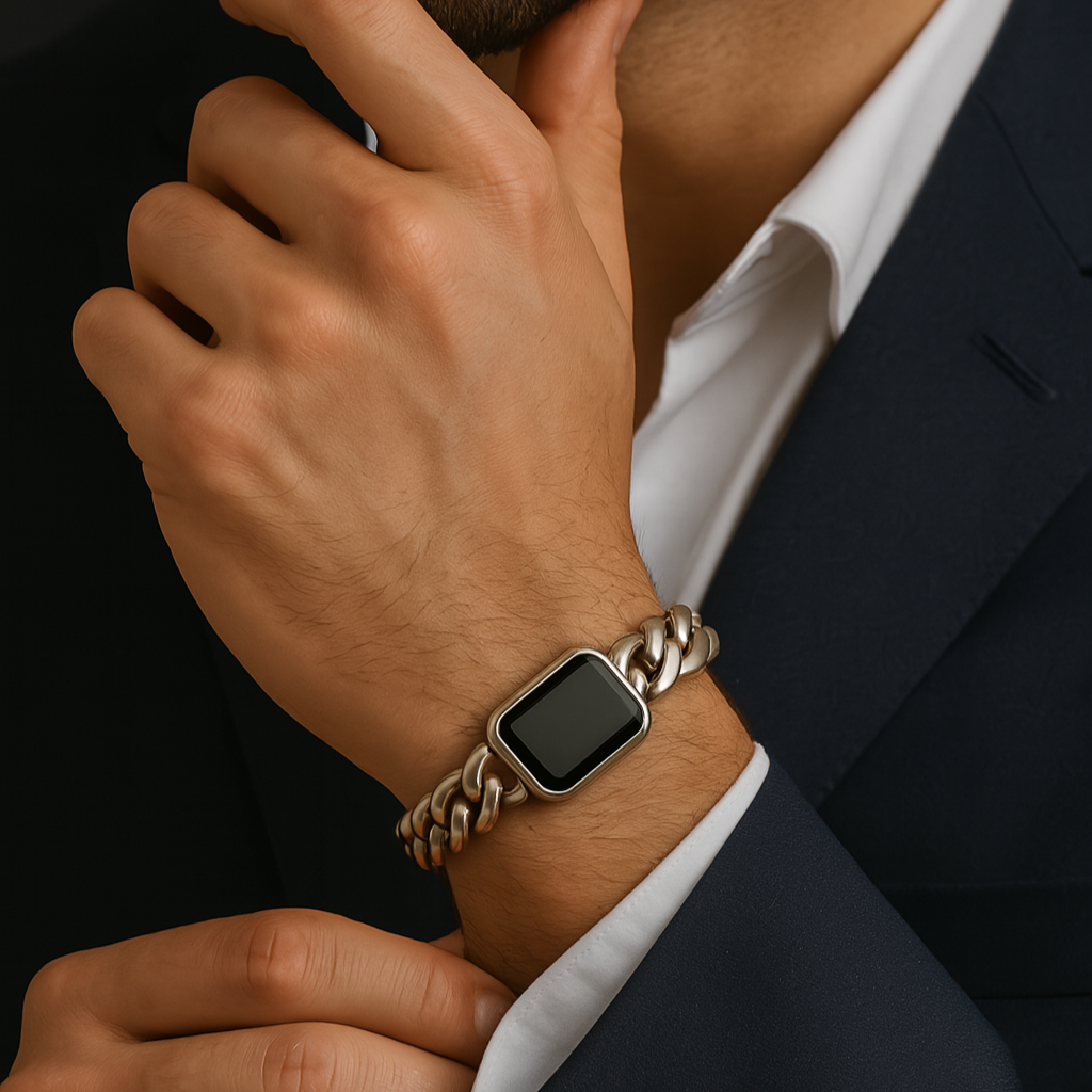 Pulsera Miami Plata 999 con Ónix Natural 10mm | Garantía Eterna
