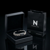 Thumbnail for Miami Dominio Ónix 10mm — Silver Cuban Bracelet 999