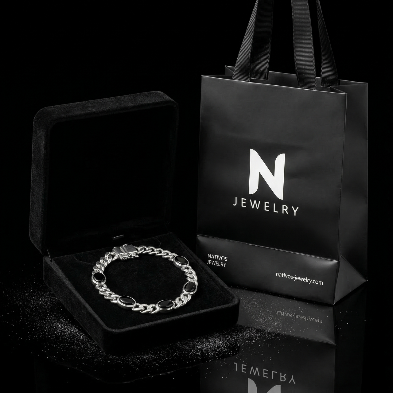 Miami Distinción Ónix — 6mm Silver Cuban Bracelet 950