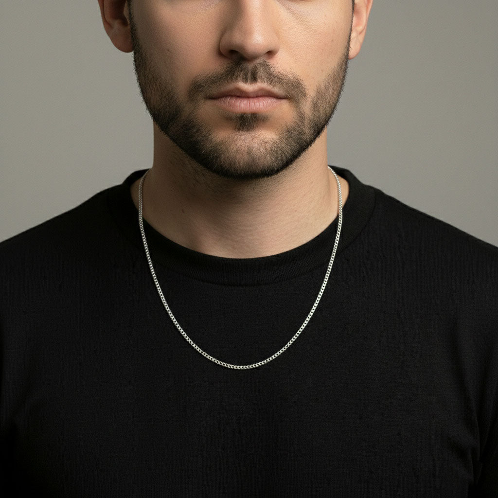 Cadena Microlomo de Plata 925 – Minimalismo Atemporal