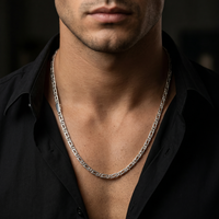 Thumbnail for Cadena Mónaco de Plata ley 950 3mm