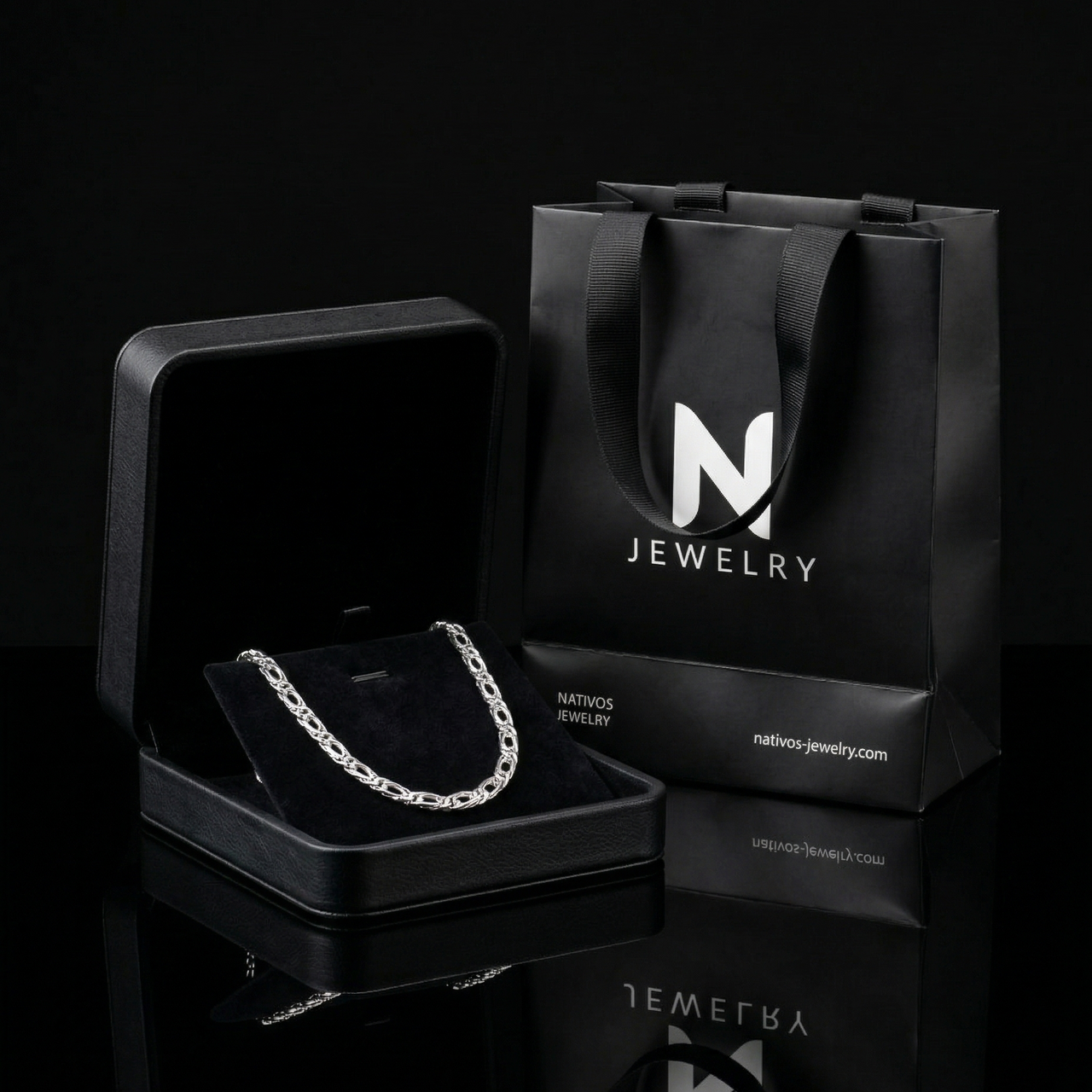 Cadena Mónaco de Plata ley 950 3mm