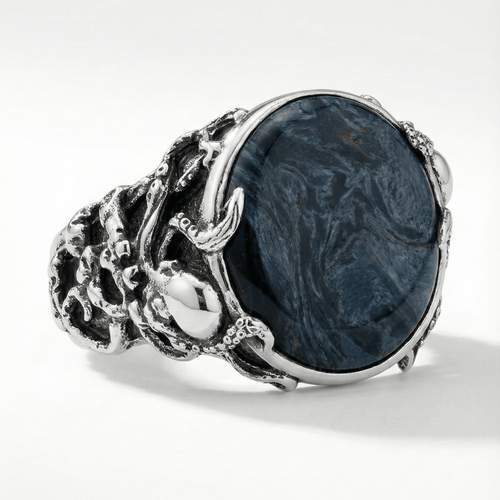 Octopus Predator — Pietersite Ring Silver 950 - nativosjewelry