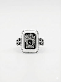Thumbnail for Anillo Escudo Noble — Custom Family Crest Ring Silver 950 - nativosjewelry