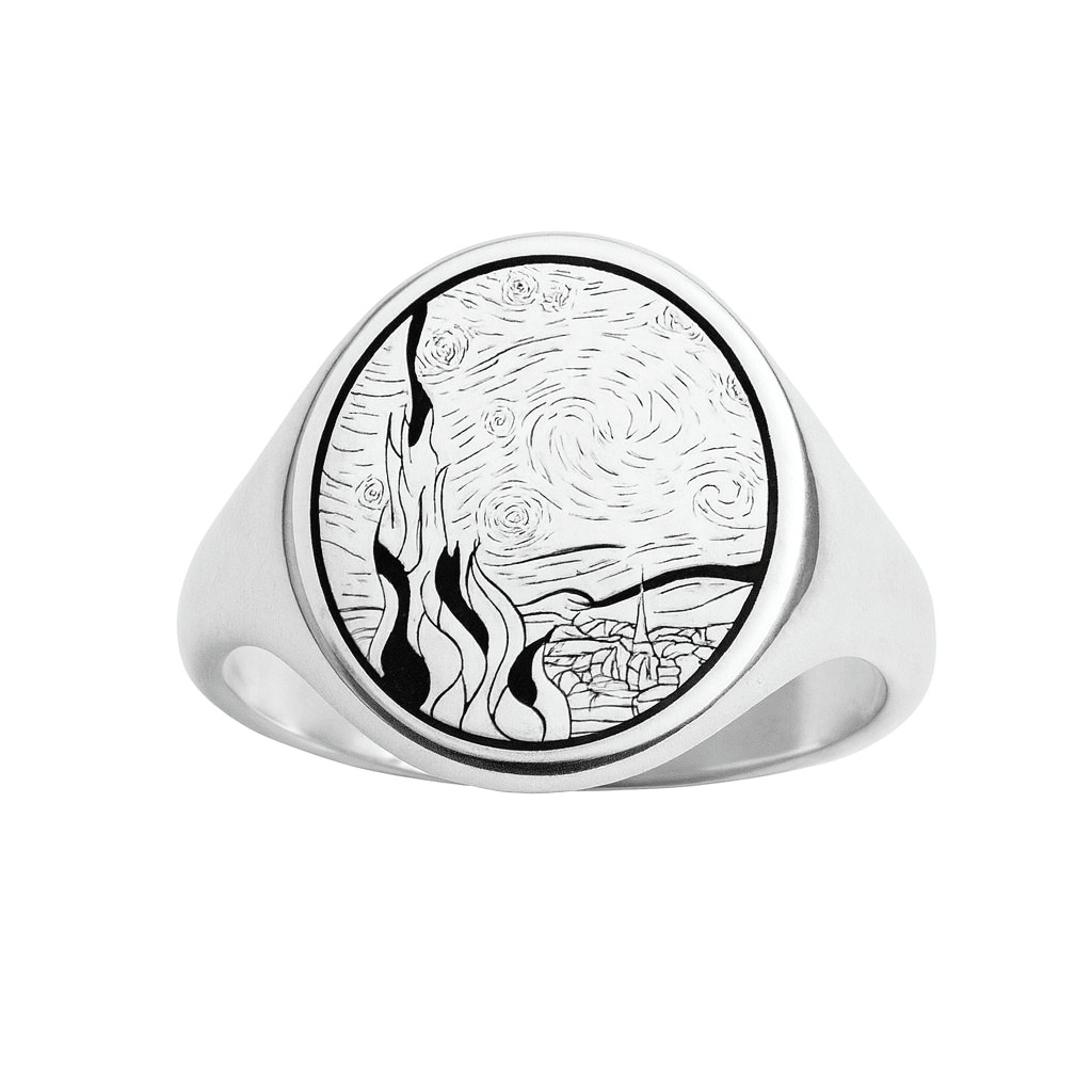 Anillo La Noche Estrellada - nativosjewelry