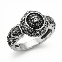 Thumbnail for Anillo León Guardián en Plata 950 - nativosjewelry