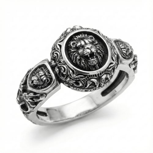 Anillo León Guardián en Plata 950 - nativosjewelry