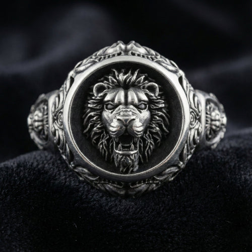 Anillo León Guardián en Plata 950 - nativosjewelry