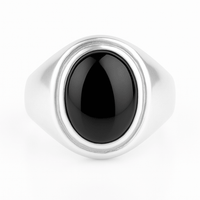 Thumbnail for Anillo Onix Ovalado de Plata 950 - nativosjewelry