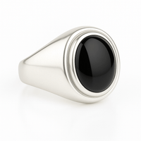 Thumbnail for Anillo Onix Ovalado de Plata 950 - nativosjewelry