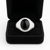 Thumbnail for Anillo Onix Ovalado de Plata 950 - nativosjewelry