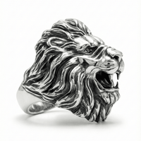 Thumbnail for Anillo León de Plata 950 – Predator - nativosjewelry