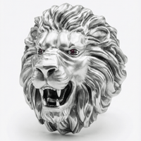 Thumbnail for Anillo León de Plata 950 – Predator - nativosjewelry