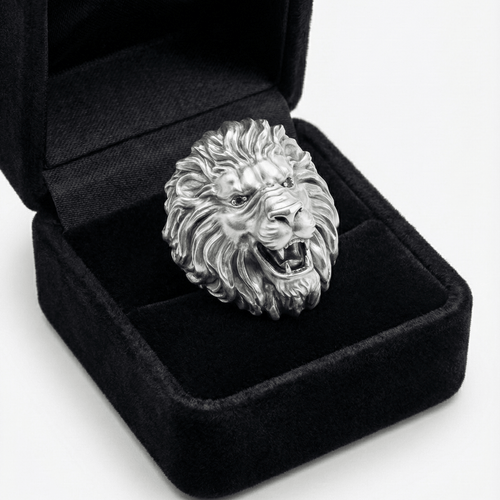 Anillo León de Plata 950 – Predator - nativosjewelry