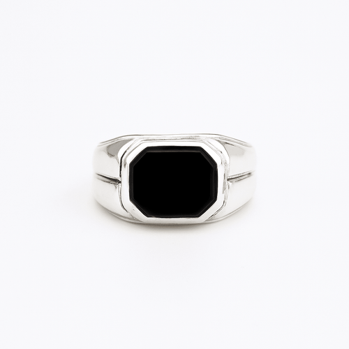 Anillo Box Onyx - Plata 950 - nativosjewelry