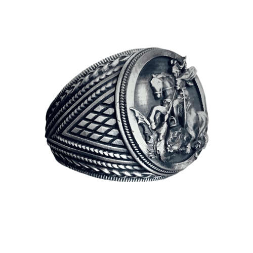 Anillo Caballero San Jorge de Plata 950 - nativosjewelry