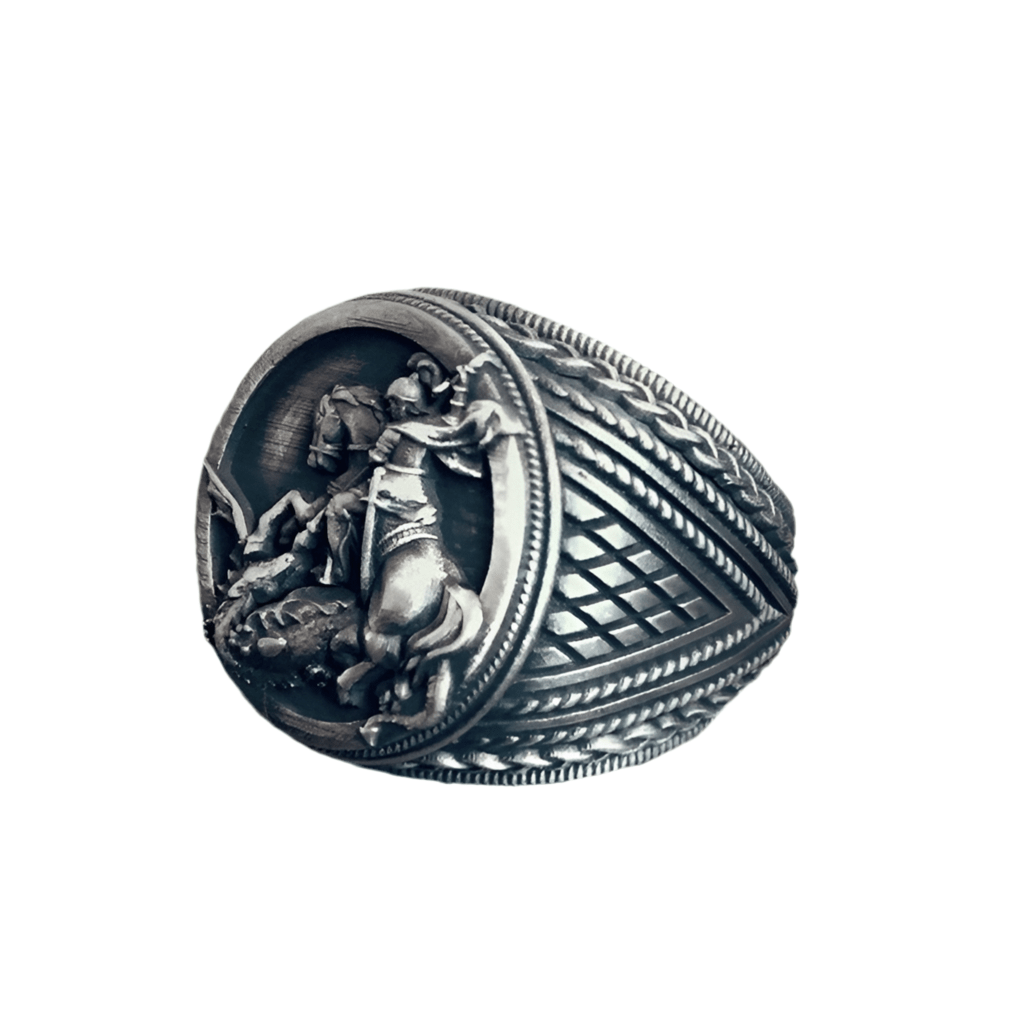 Anillo Caballero San Jorge de Plata 950 - nativosjewelry