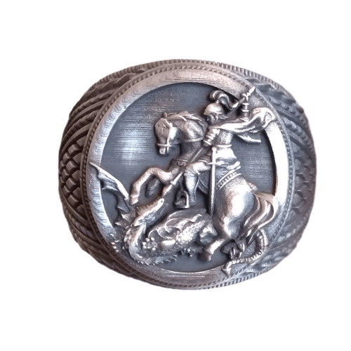 Anillo Caballero San Jorge de Plata 950 - nativosjewelry