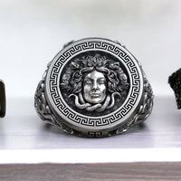 Thumbnail for Anillo Medusa Gorgona de Plata 950 - nativosjewelry