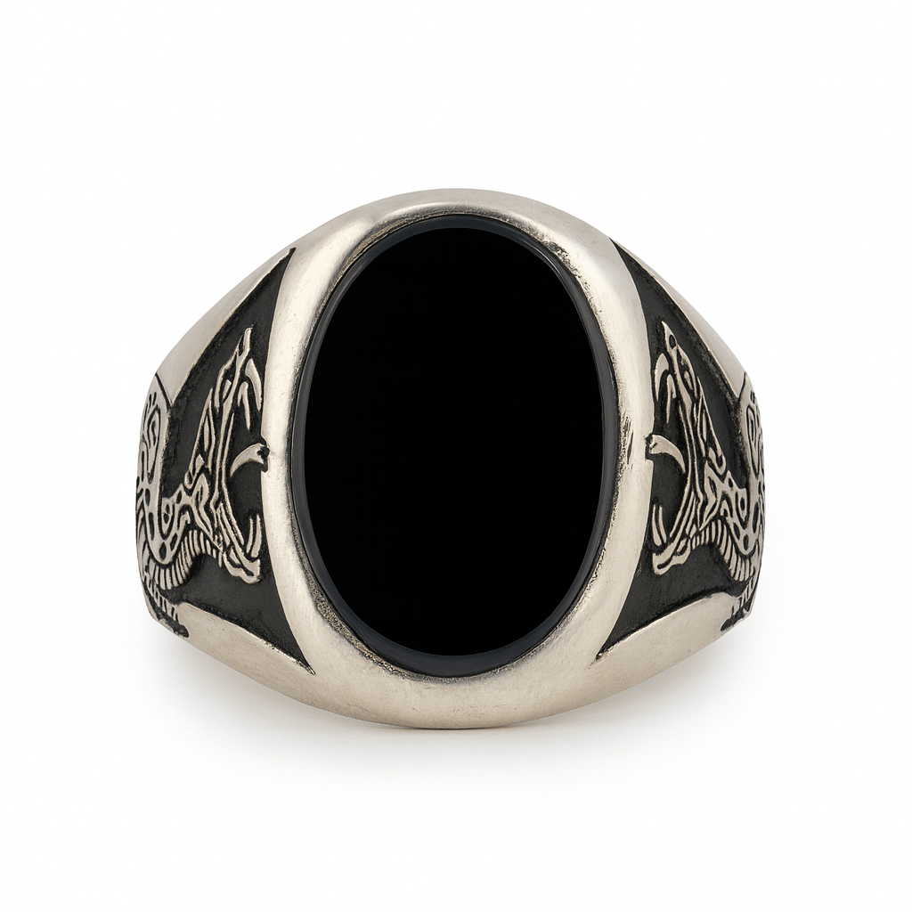 Anillo Onix Snake Oval - Plata 950 - nativosjewelry