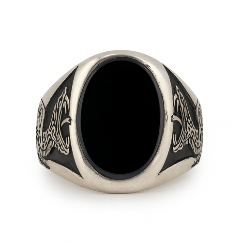 Anillo Onix Snake Oval - Plata 950 - nativosjewelry