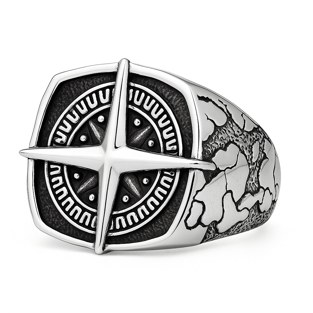 Compass — Anillo Plata 950 - nativosjewelry