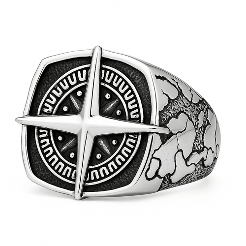 Compass — Anillo Plata 950 - nativosjewelry