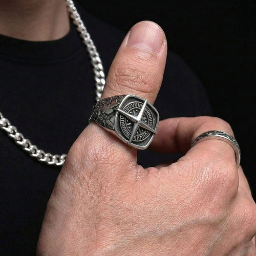 Compass — Anillo Plata 950 - nativosjewelry