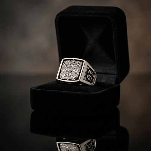 Anillo Escudo Legado — Family Crest Ring Silver 950 - nativosjewelry