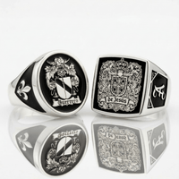 Thumbnail for Anillo Escudo Legado — Family Crest Ring Silver 950 - nativosjewelry