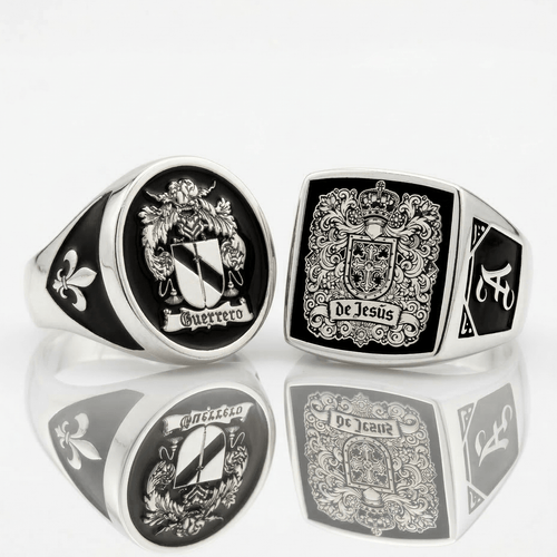 Anillo Escudo Legado — Family Crest Ring Silver 950 - nativosjewelry