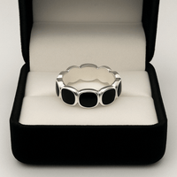 Thumbnail for Onyx Wheel — Anillo Plata 950 - nativosjewelry