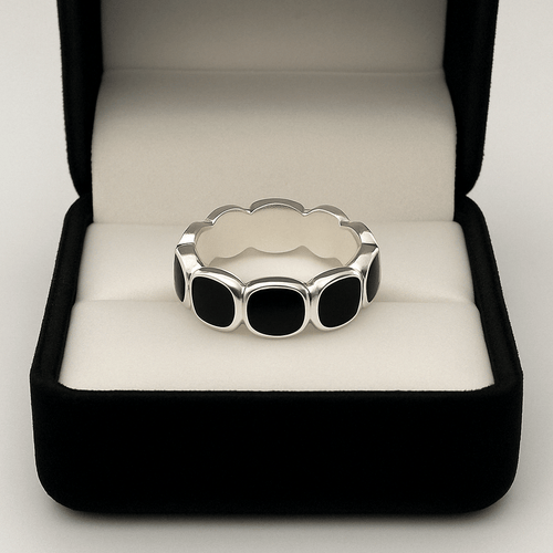 Onyx Wheel — Anillo Plata 950 - nativosjewelry