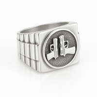 Thumbnail for Pistol Scale — Anillo Plata 950 - nativosjewelry