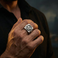 Thumbnail for Pistol Scale — Anillo Plata 950 - nativosjewelry