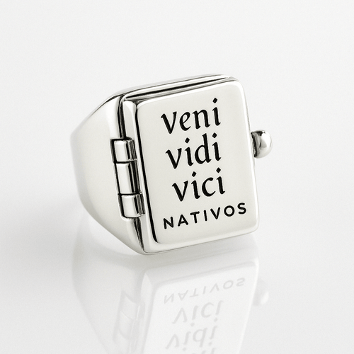 Relicario — Anillo Plata 950 - nativosjewelry