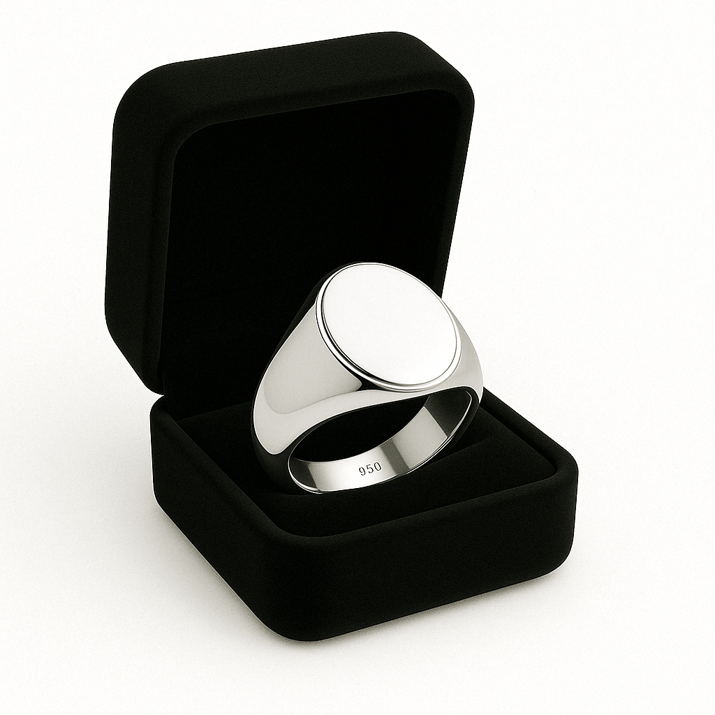 Sello Oval — Anillo Plata 950 - nativosjewelry