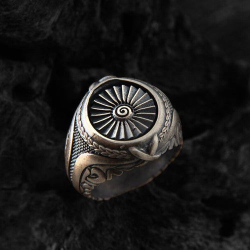 Turbina — Anillo Plata 950 - nativosjewelry