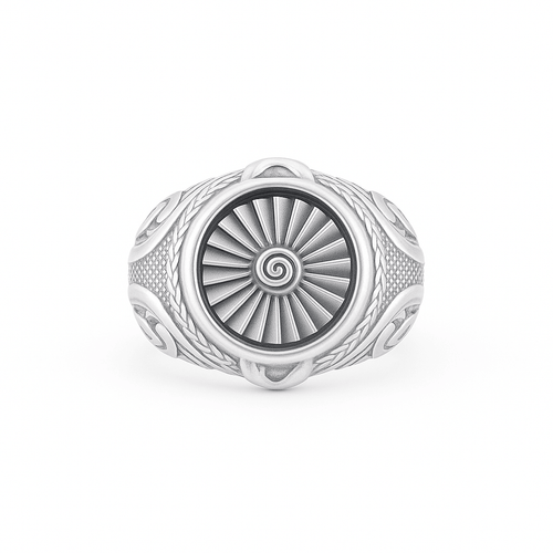 Turbina — Anillo Plata 950 - nativosjewelry