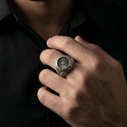 Turbina — Anillo Plata 950 - nativosjewelry