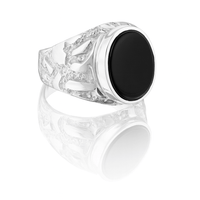 Thumbnail for Lumpy Oval Ónix - Plata 950 - nativosjewelry