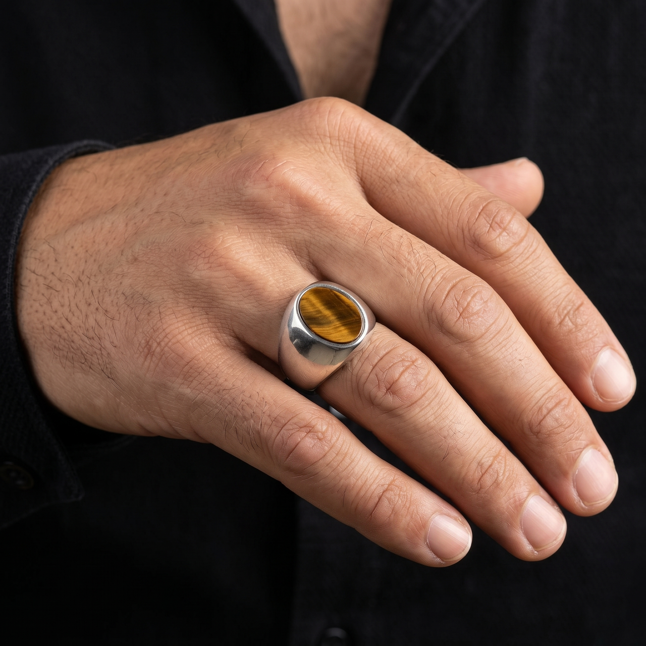 Freedom Tiger — Tiger’s Eye Ring Silver 950