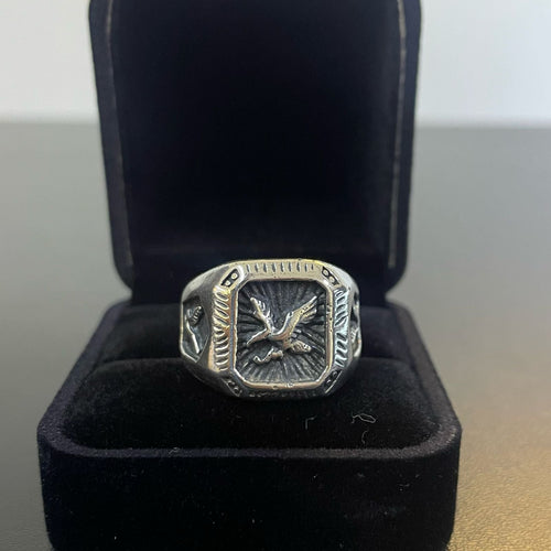 Anillo Eagle de Plata ley 950 - nativosjewelry