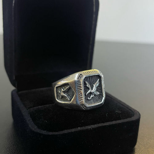 Anillo Eagle de Plata ley 950 - nativosjewelry