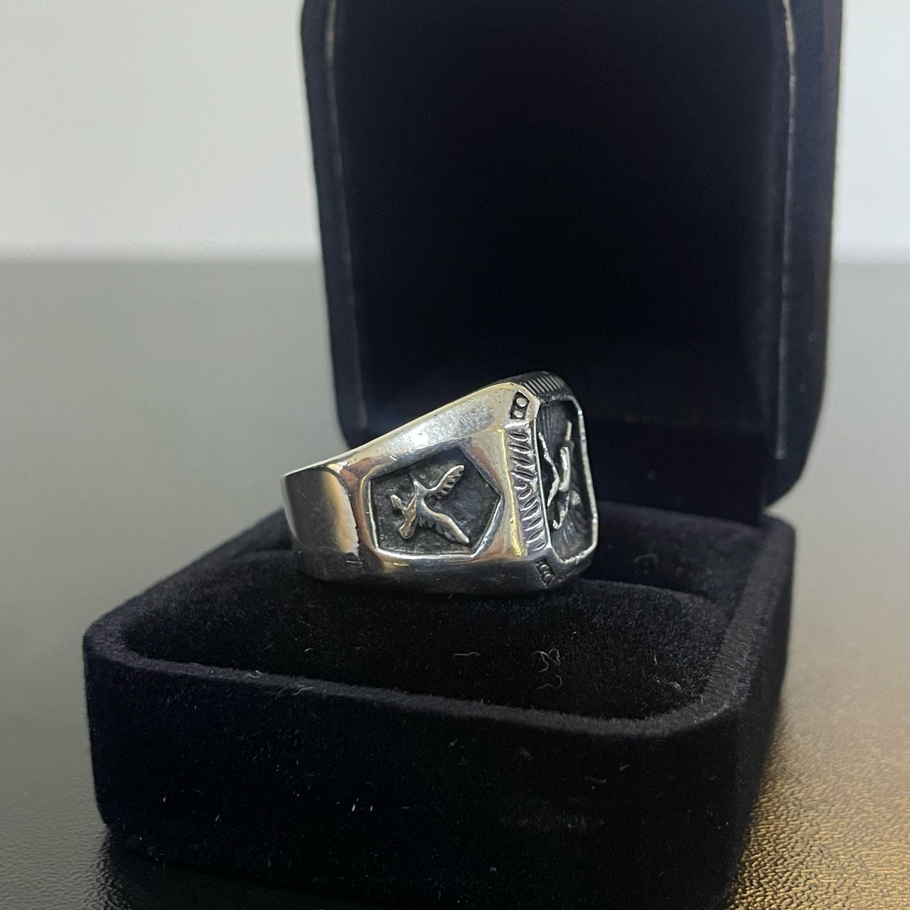 Anillo Eagle de Plata ley 950 - nativosjewelry