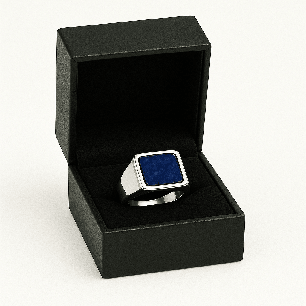 Aegean Power — LapisLazuli Ring Silver 950 - nativosjewelry