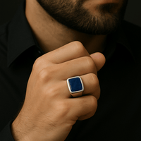 Thumbnail for Aegean Power — LapisLazuli Ring Silver 950 - nativosjewelry