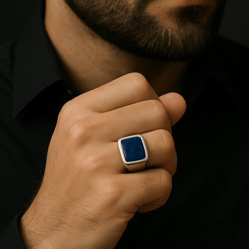 Aegean Power — LapisLazuli Ring Silver 950 - nativosjewelry