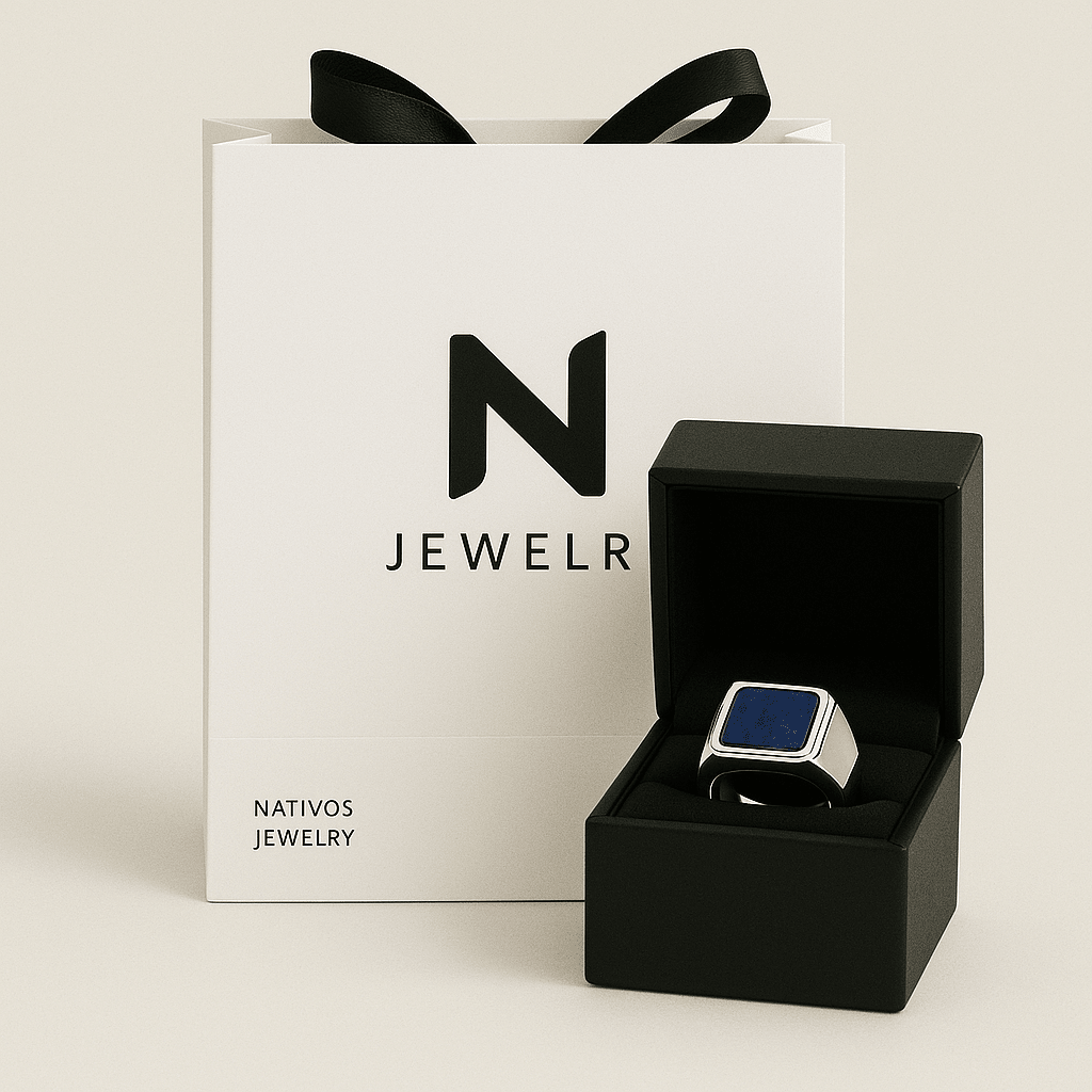 Aegean Power — LapisLazuli Ring Silver 950 - nativosjewelry