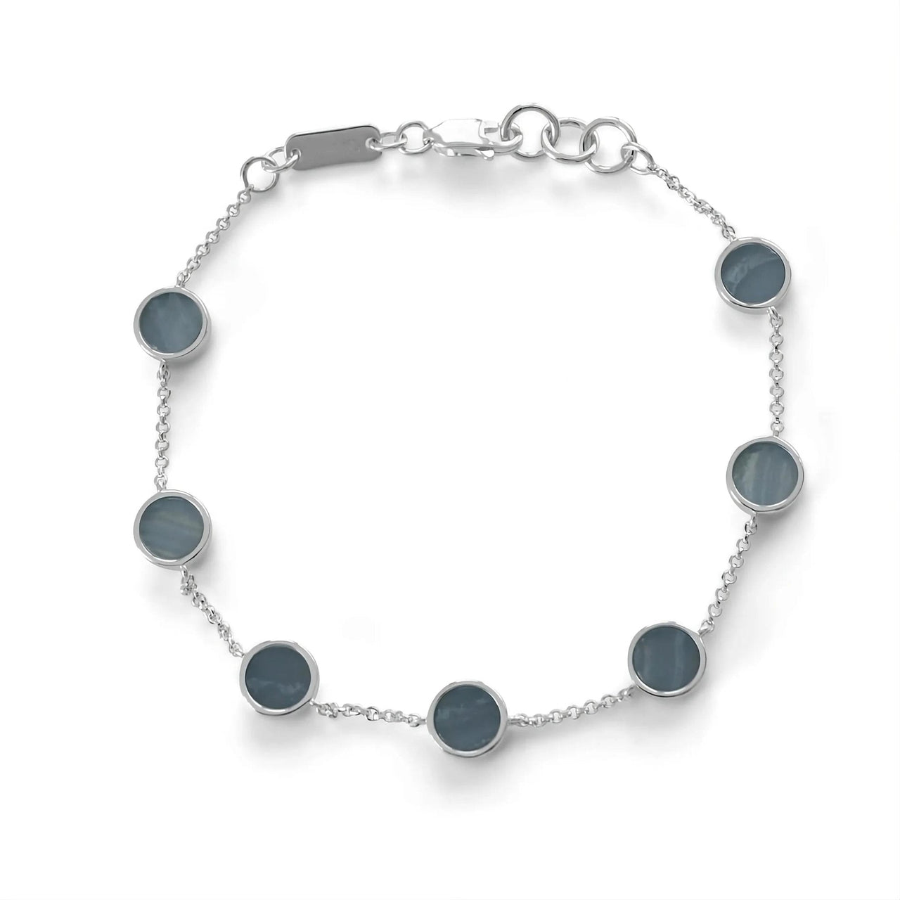 Aguamarina Esencia — Aquamarine Silver Bracelet 950 - nativosjewelry